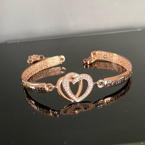 Rose Gold Heart Bracelet inspiration message